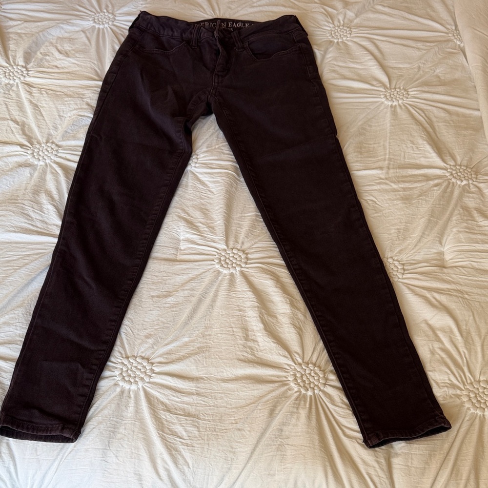 ✅American Eagle Outfitters maroon/Burgundy  Skinny super stretch Jeans